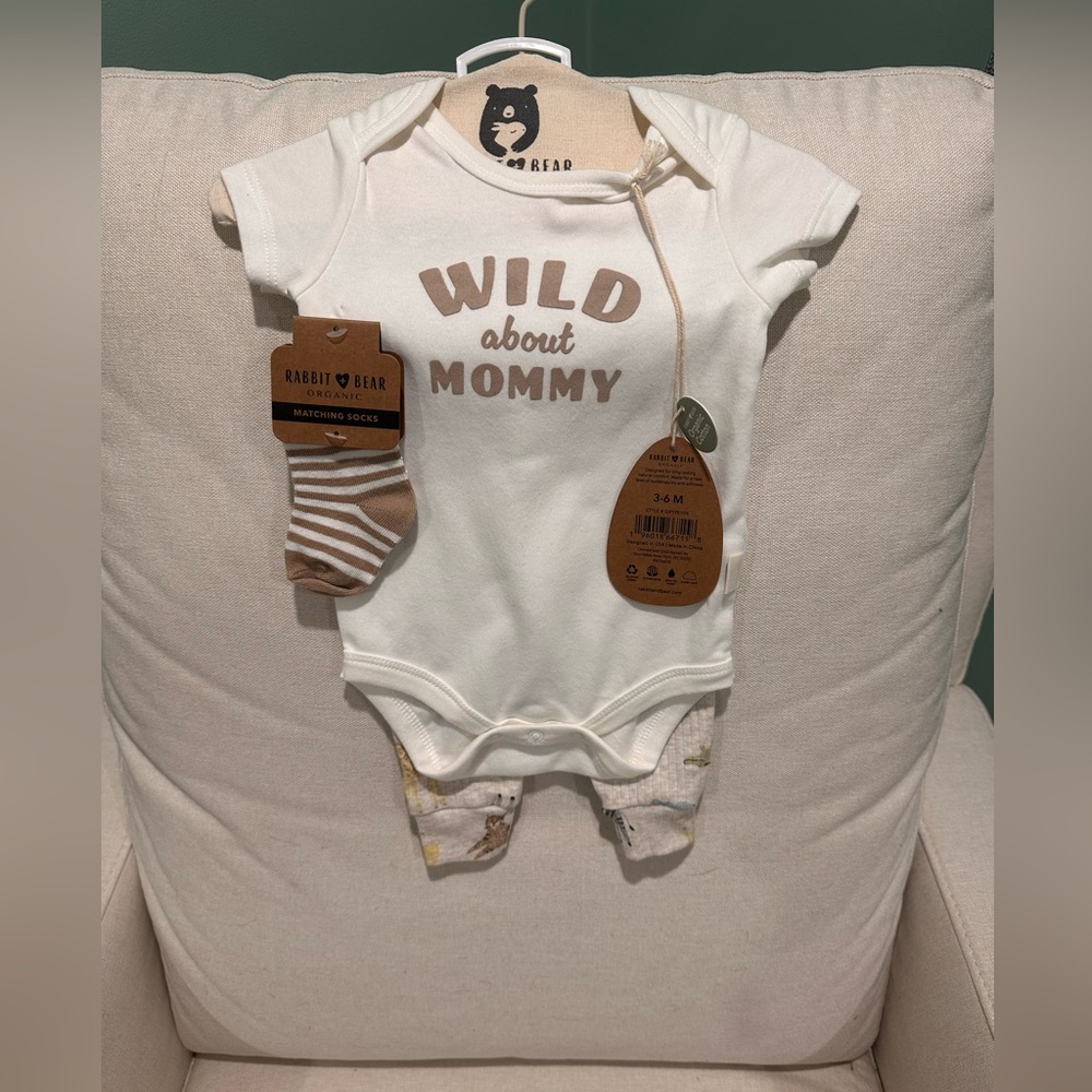 Baby Animal Matching Set - White and Brown